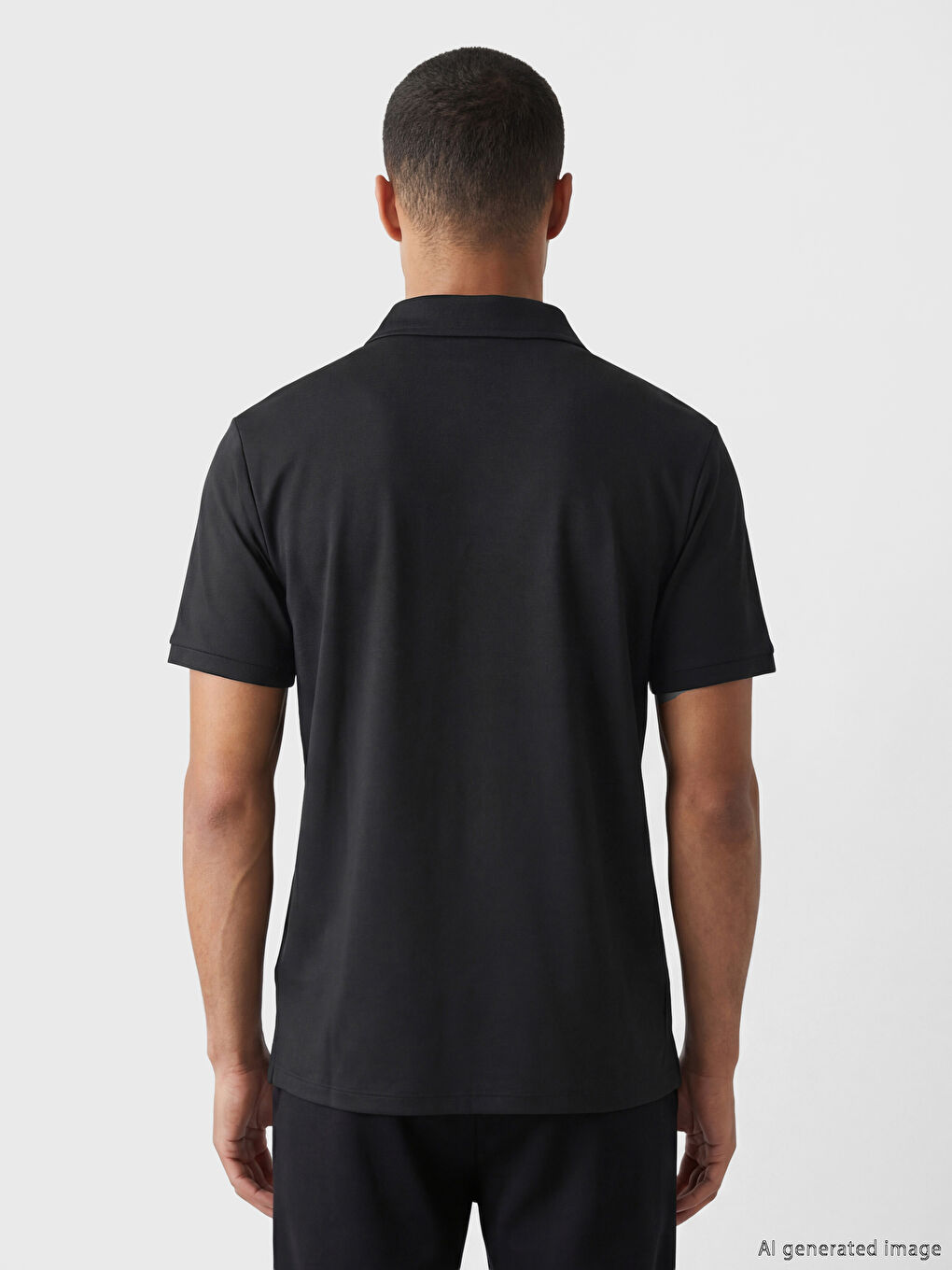 T-shirt Homme en Jersey à Coupe Svelte à Col Polo-1