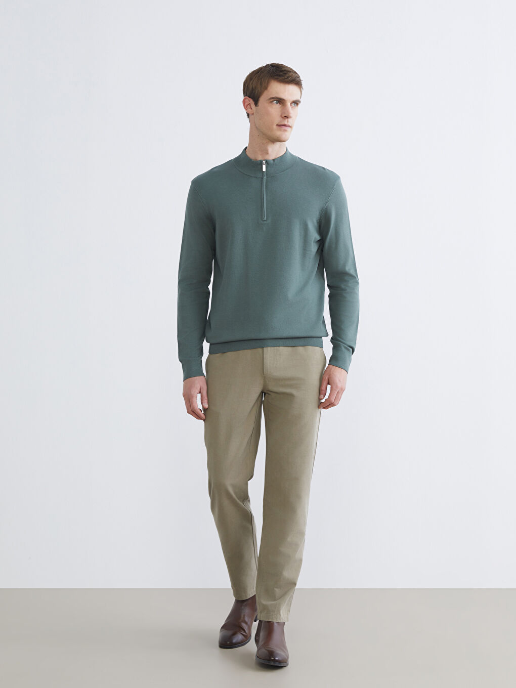 Men's Turtleneck Knit Sweater-1