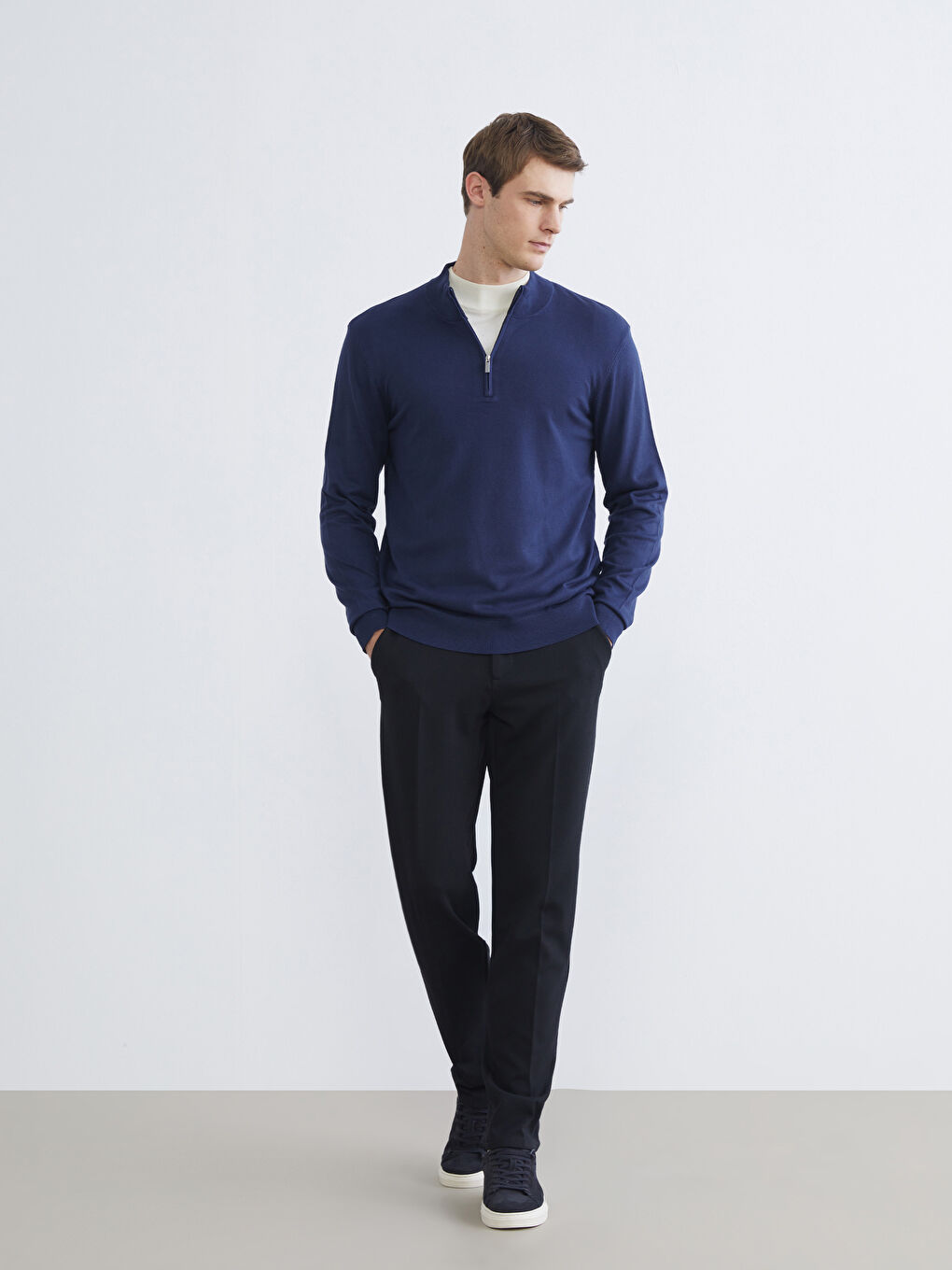 Men's turtleneck knit sweater-1