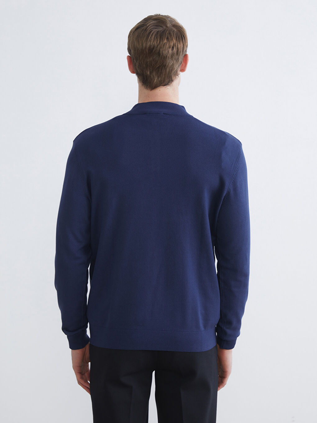 Men's turtleneck knit sweater-3