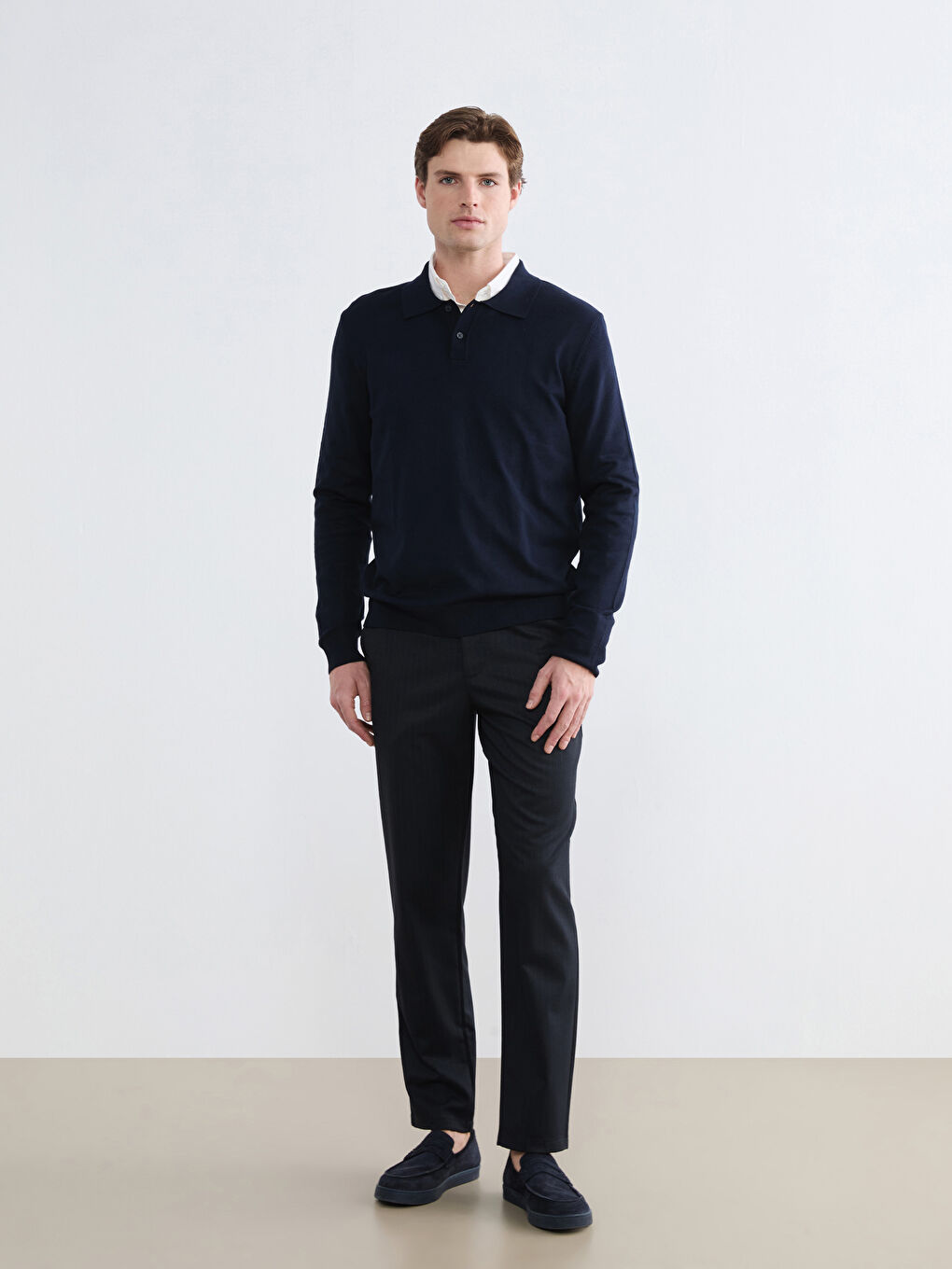 Polo Neck Men's Knitwear Sweater-1