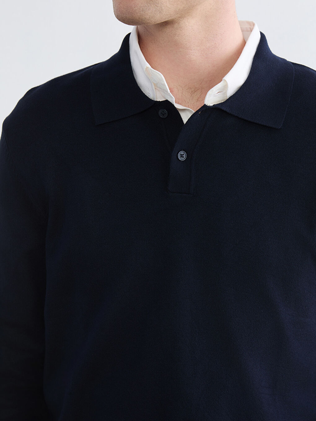 Polo Neck Men's Knitwear Sweater-2