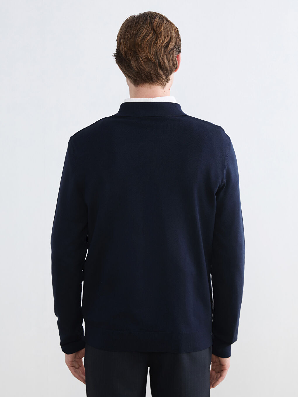 Polo Neck Men's Knitwear Sweater-3