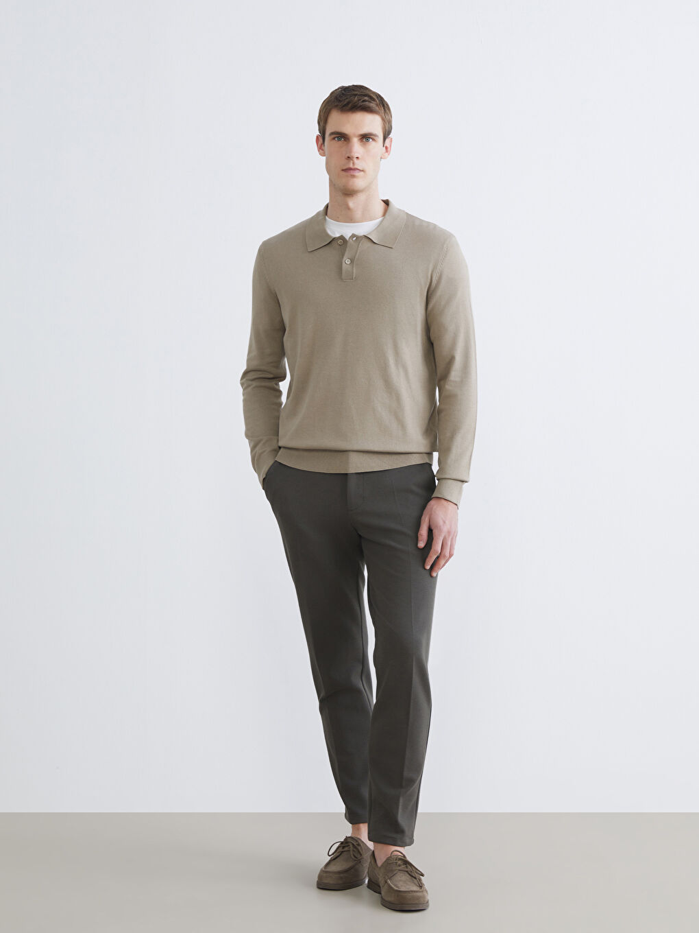Polo Neck Men's Knitwear Sweater-1