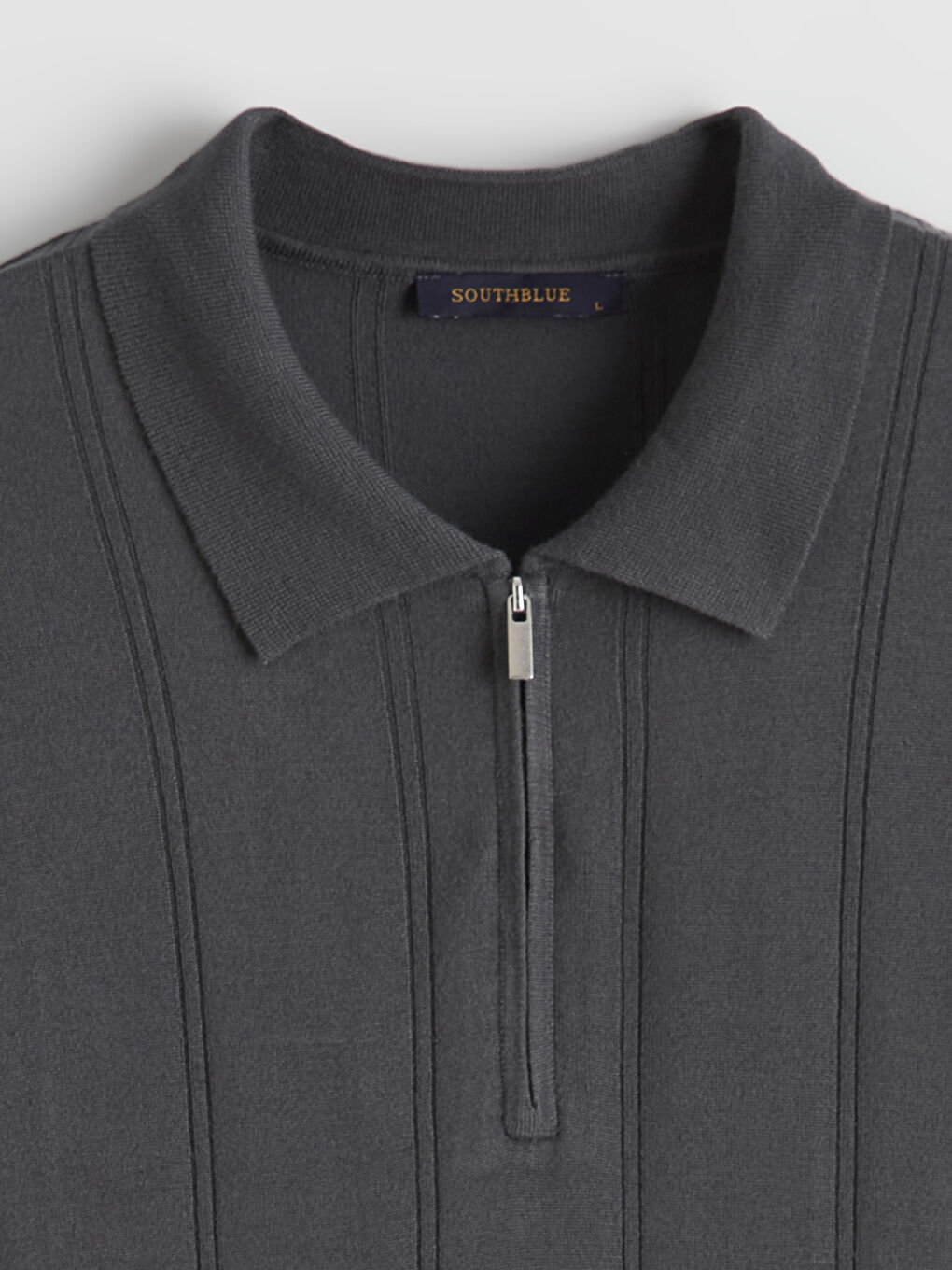 Men's Polo Collar Short Sleeve Knitted Sweater-5