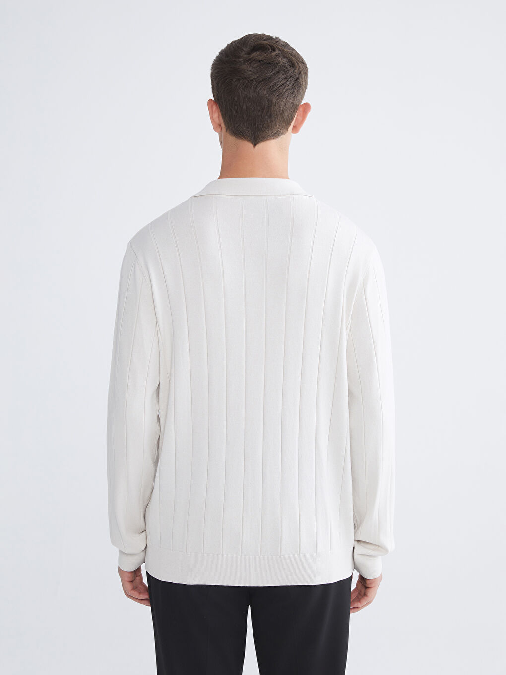 Мужской свитер водолазка трикотаж-3