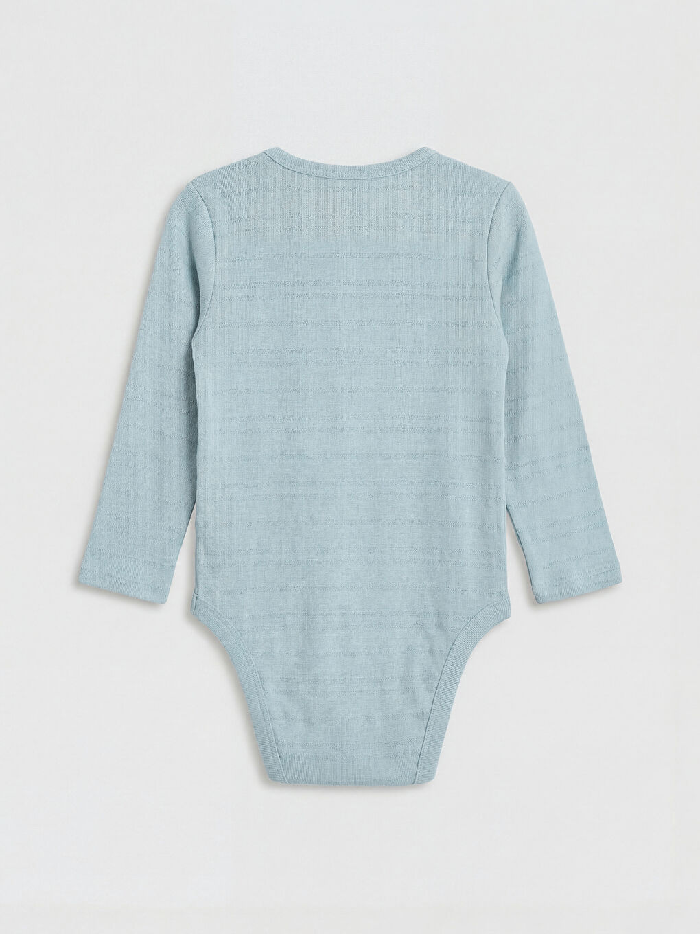 Mavi Uzun Kollu Erkek Bebek Çıtçıtlı Body-1