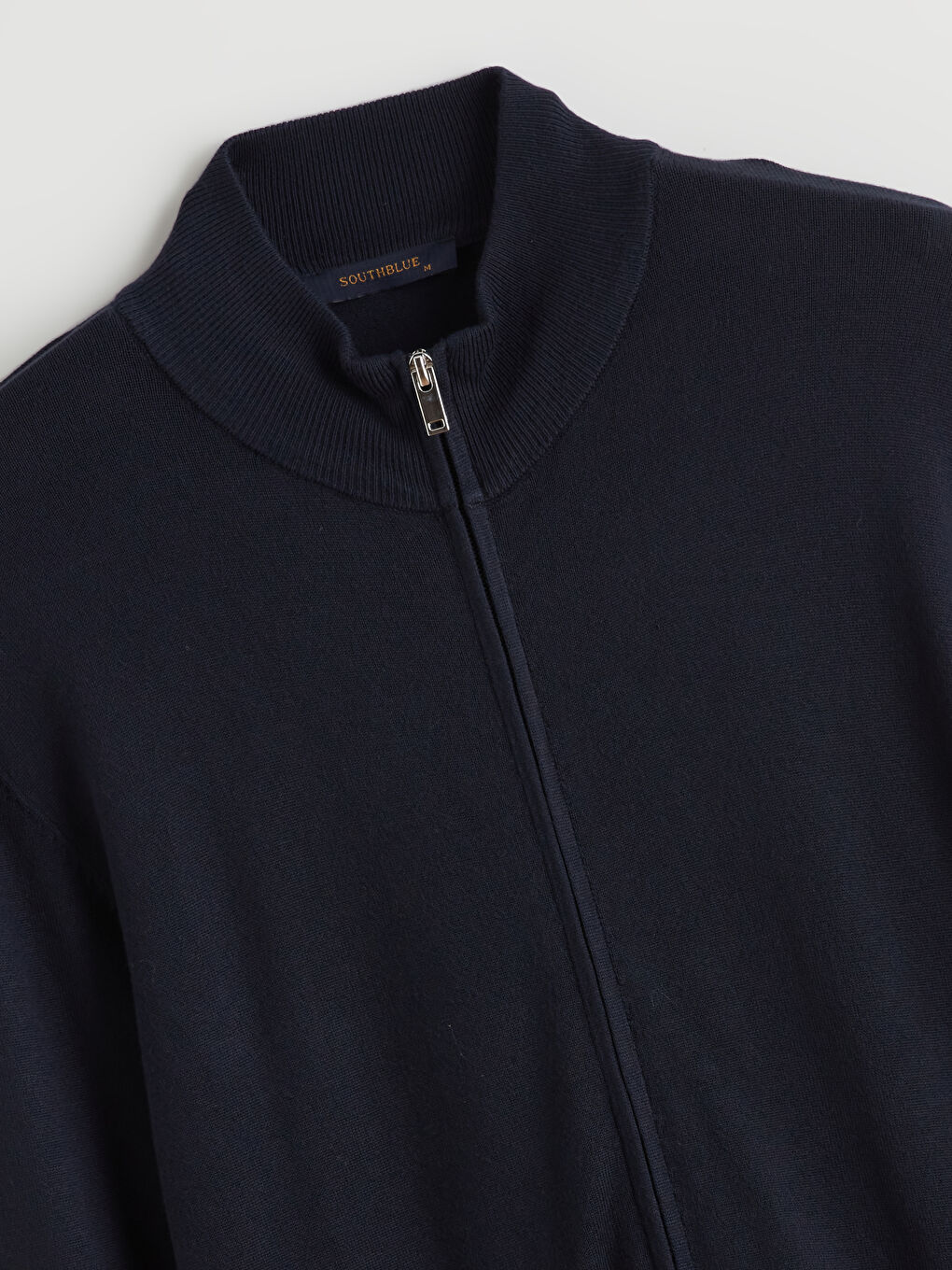 Regular Fit Funnel Neck Men's Knit Cardigan-5