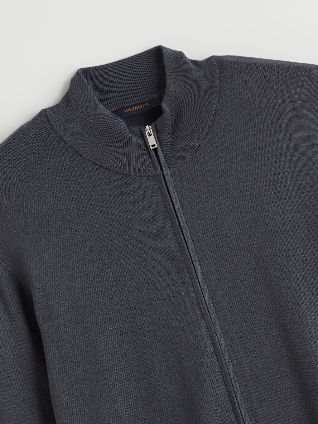 Regular Fit Funnel Neck Men's Knit Cardigan-5