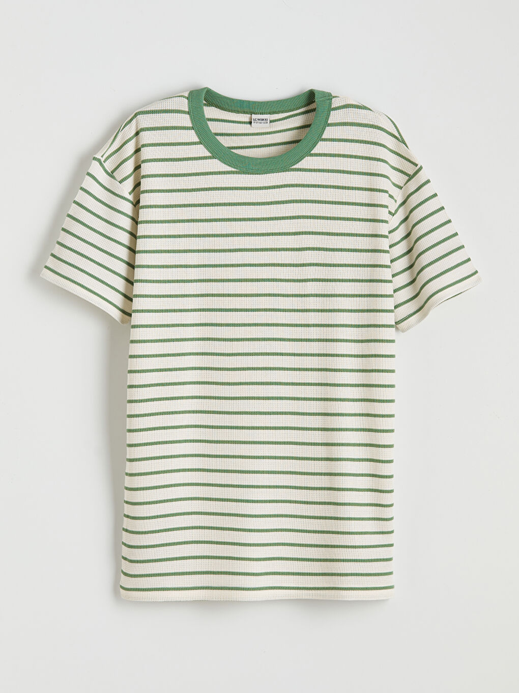 Yeşil Bisiklet Yaka Çizgili Erkek Çocuk Tişört