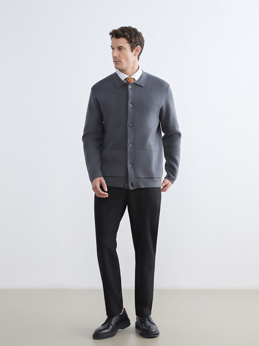 სტანდარტული რეგულარული გოლფი მამაკაცებისთვის ტრიკოტაჟი კარდიგანი-1