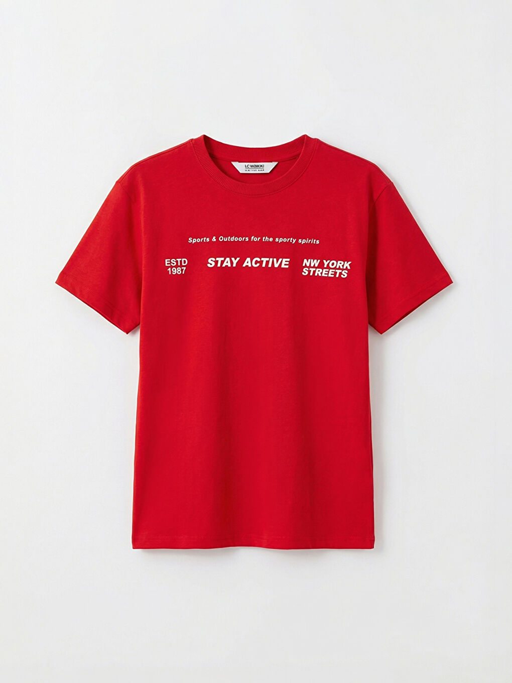 Kırmızı Baskılı Erkek Çocuk Tişört-1