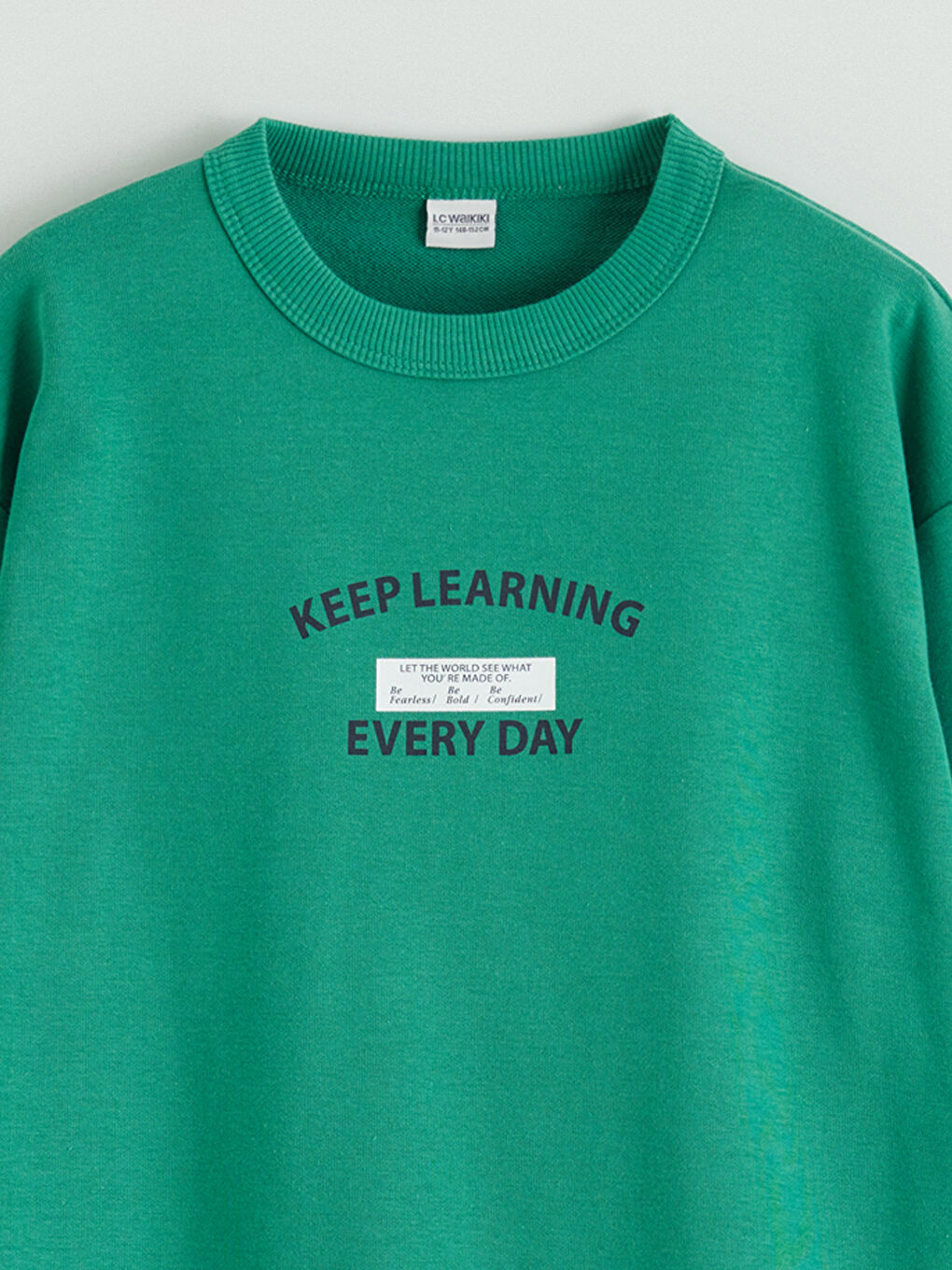 Yeşil Baskılı Erkek Çocuk Sweatshirt-1