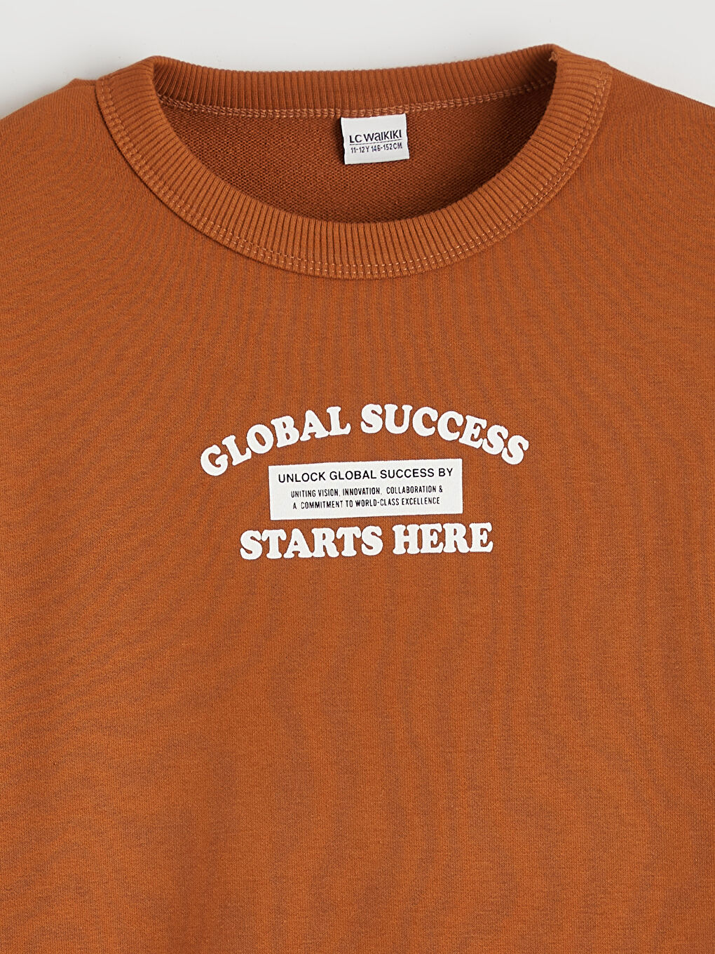 Turuncu Baskılı Erkek Çocuk Sweatshirt-1