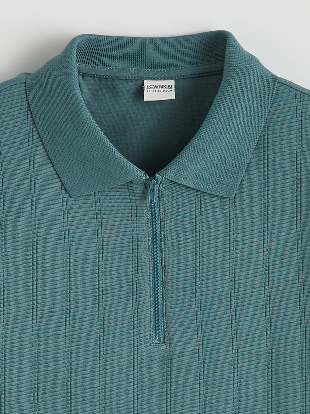 Yeşil Polo Yaka Erkek Çocuk Tişört-1