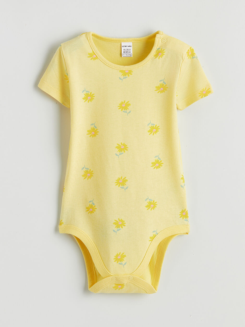 Μωρό Κορίτσι ΚΙΤΡΙΝΟ Κορμάκι με κούμπωμα-2