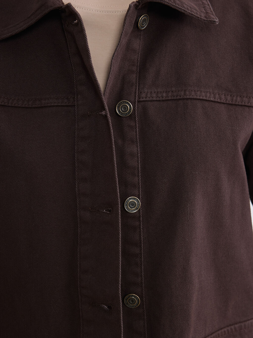 Antrasit Gömlek Yaka Kadın Ceket-2