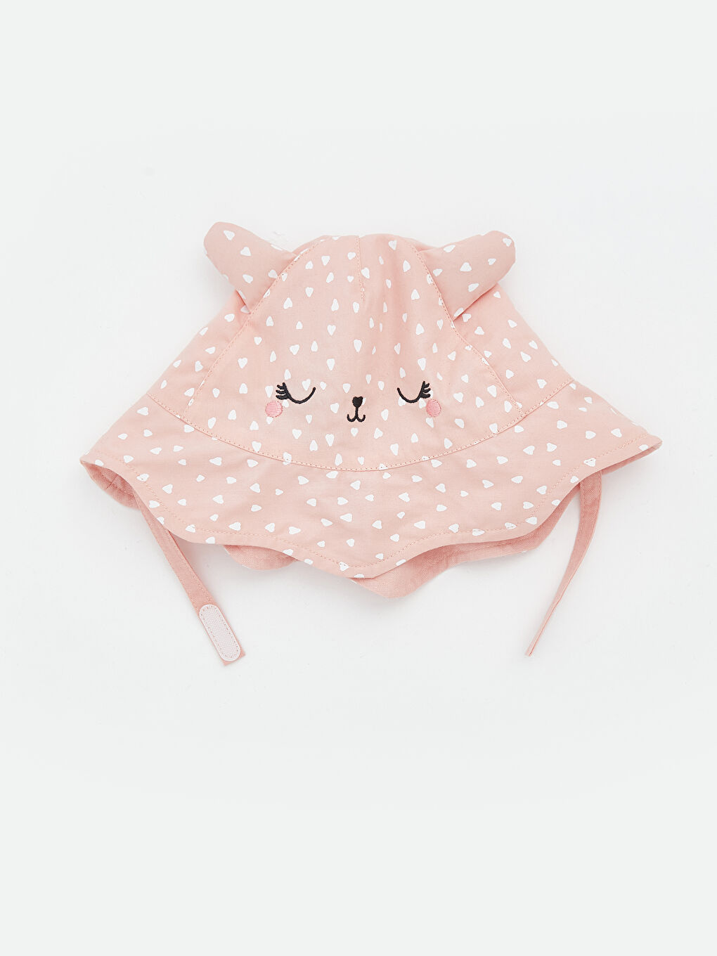 Pembe Hayvan Figürlü Kız Bebek Bucket Şapka -1