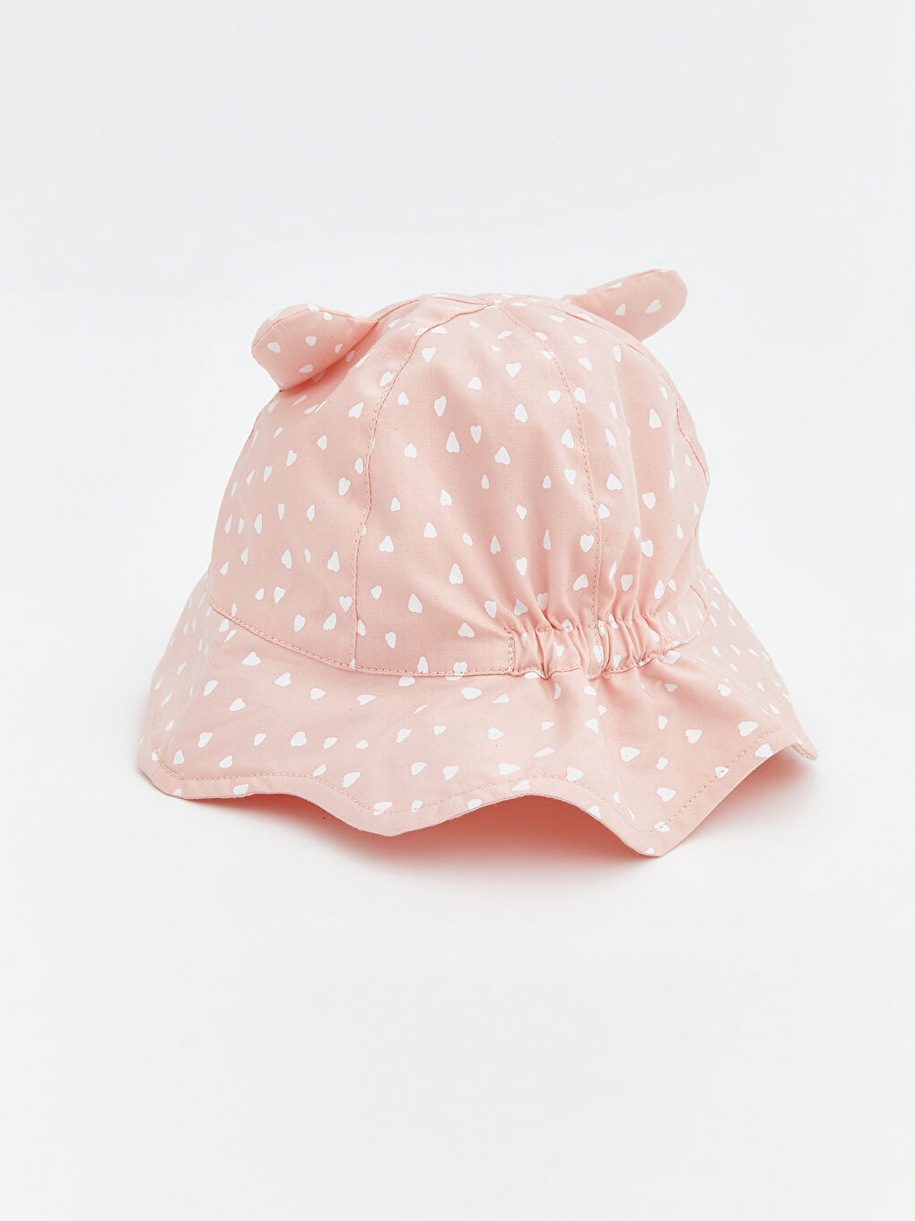 Pembe Hayvan Figürlü Kız Bebek Bucket Şapka -3