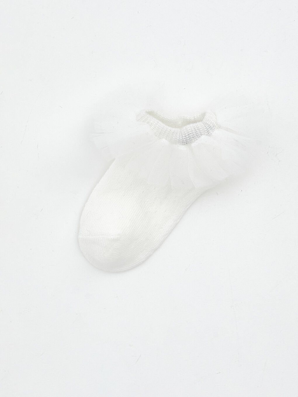 Lace-Trimmed Baby Girl Bootie Socks