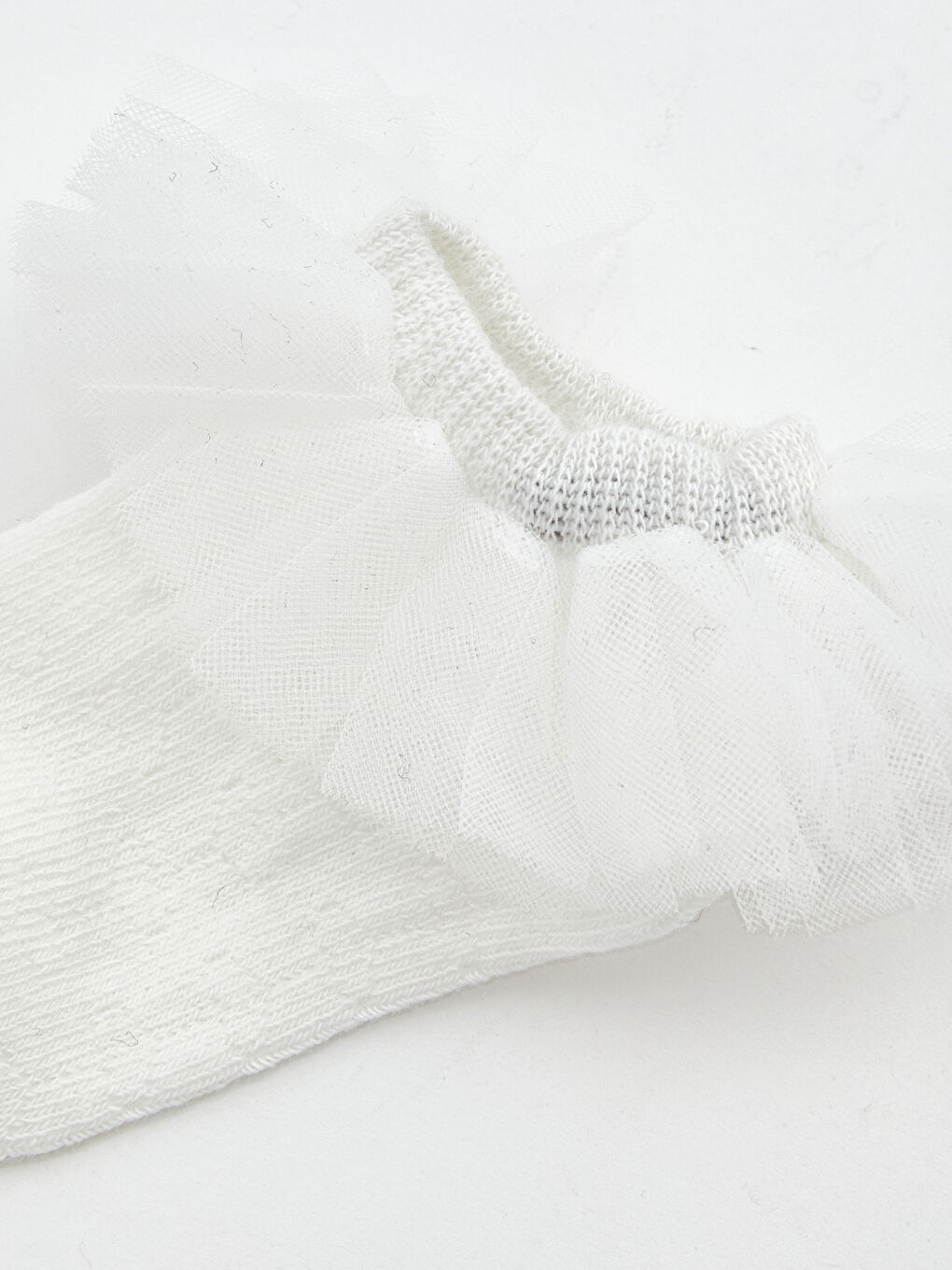 Lace-Trimmed Baby Girl Bootie Socks-1