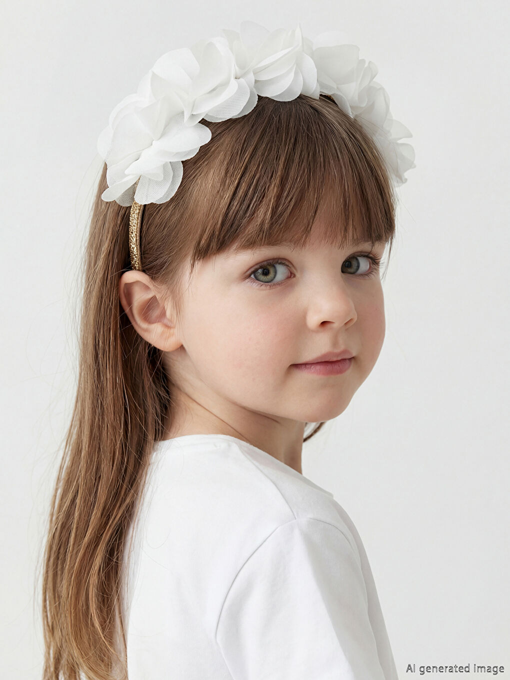Детская корона для девочки с деталями из фатина