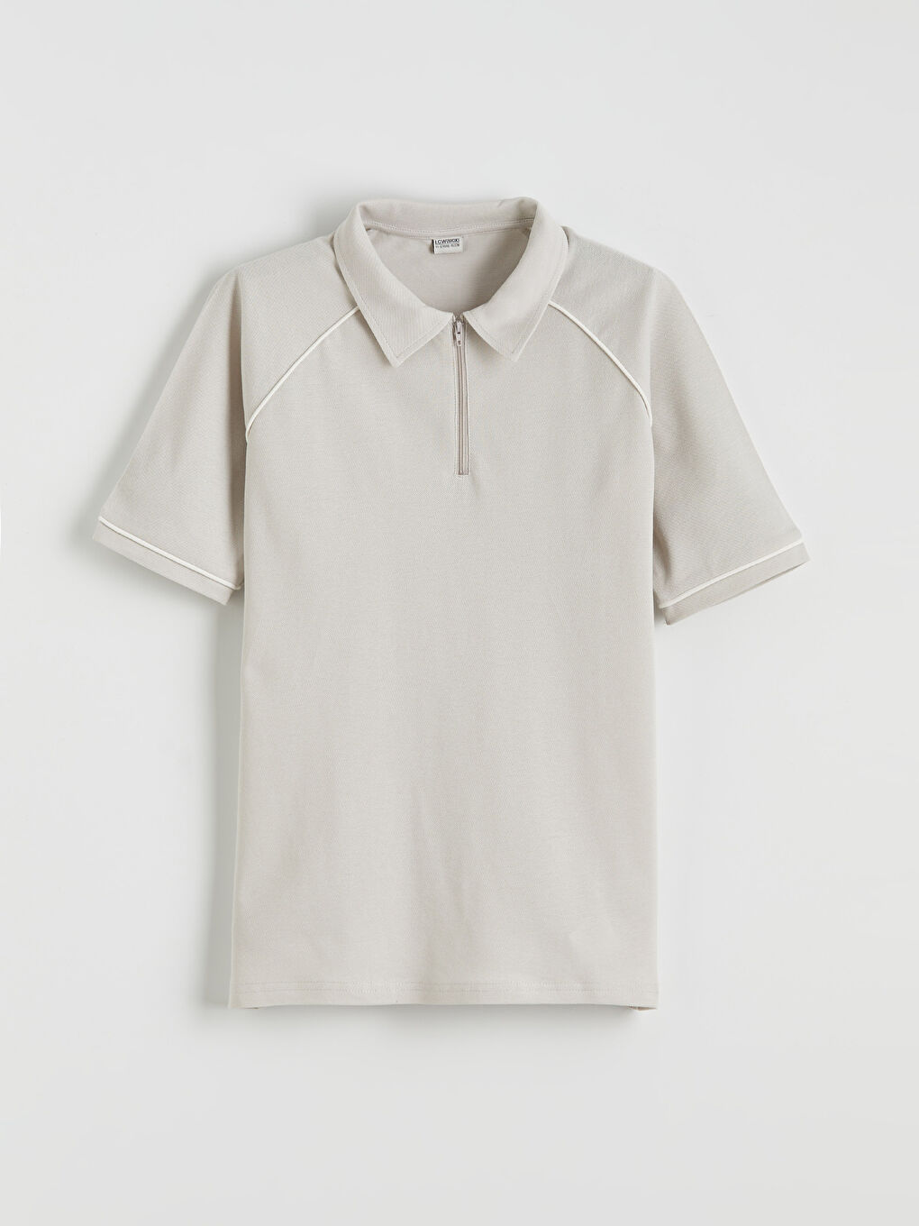 Gri Fermuarlı Polo Yaka Erkek Çocuk Tişört