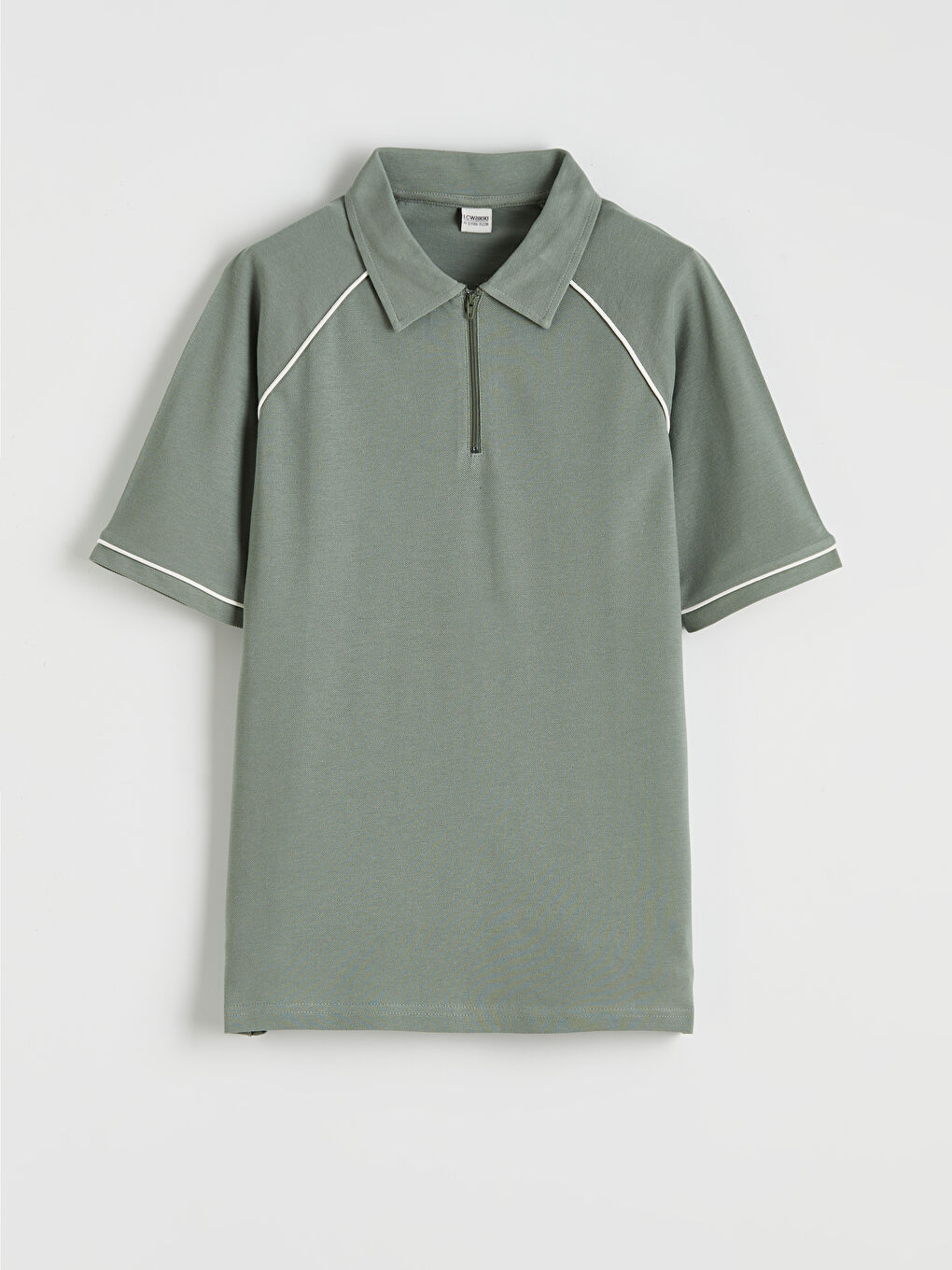 Haki Polo Yaka Erkek Çocuk Tişört