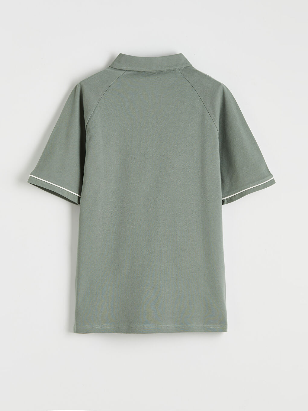 Haki Polo Yaka Erkek Çocuk Tişört-1