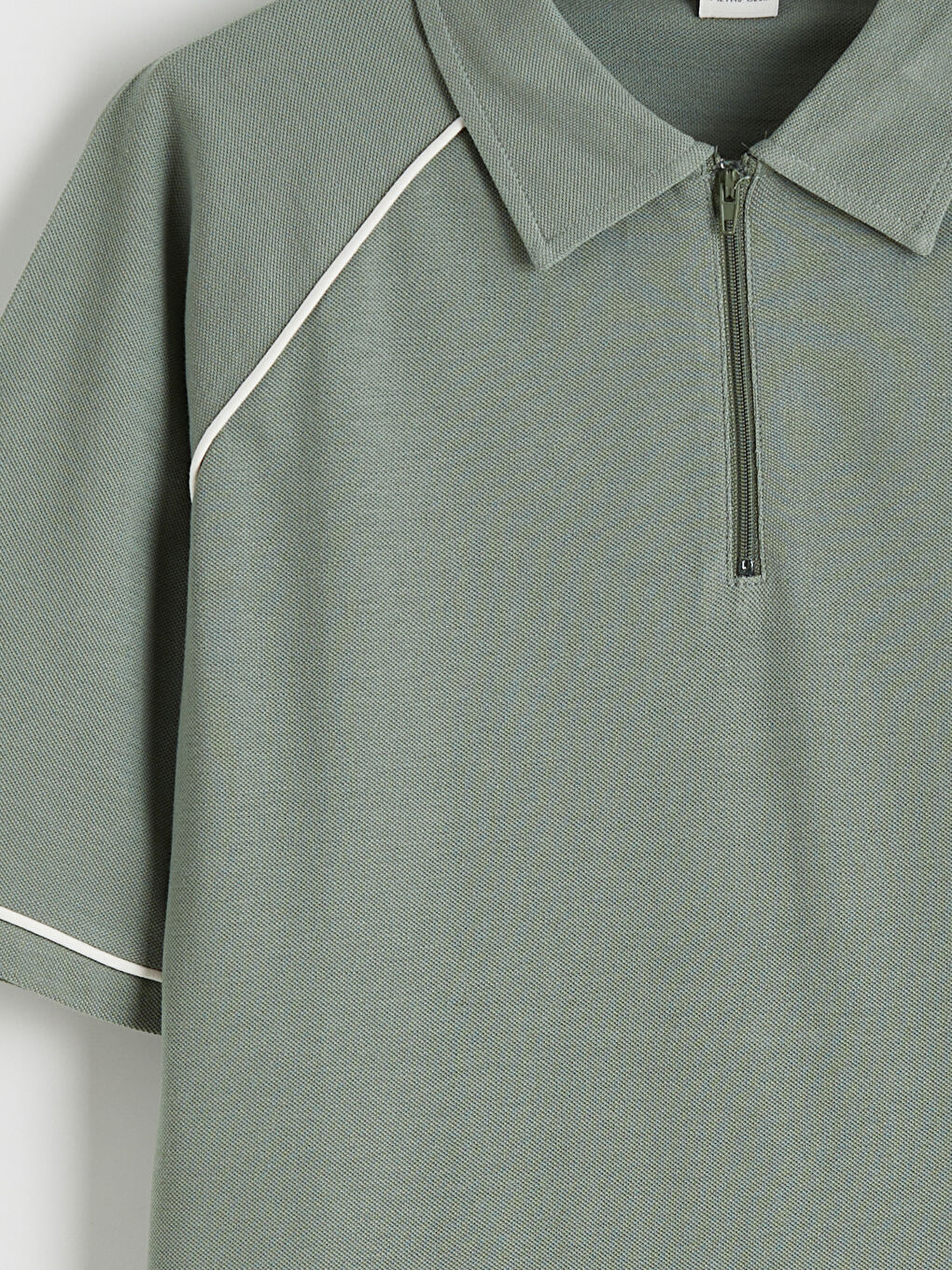 Haki Polo Yaka Erkek Çocuk Tişört-2