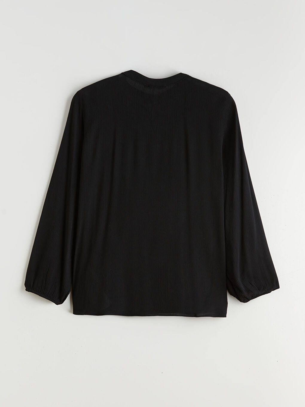 Textured Blouse with Tie Neck-5