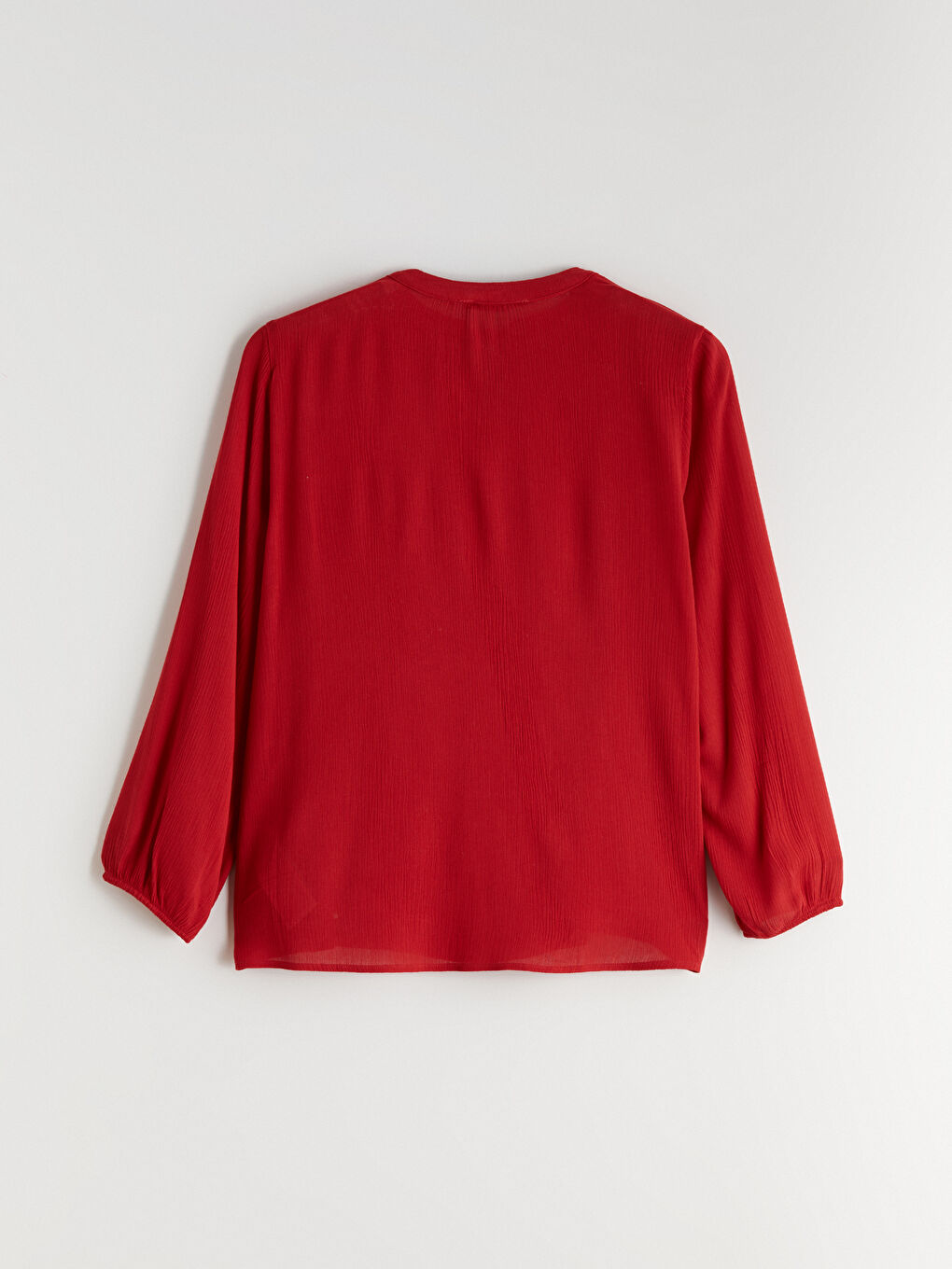 Textured Blouse with Tie Neck-5