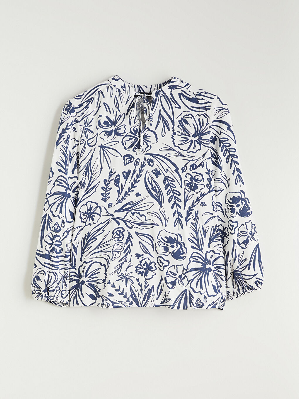 Женщины Синий Блузка-4