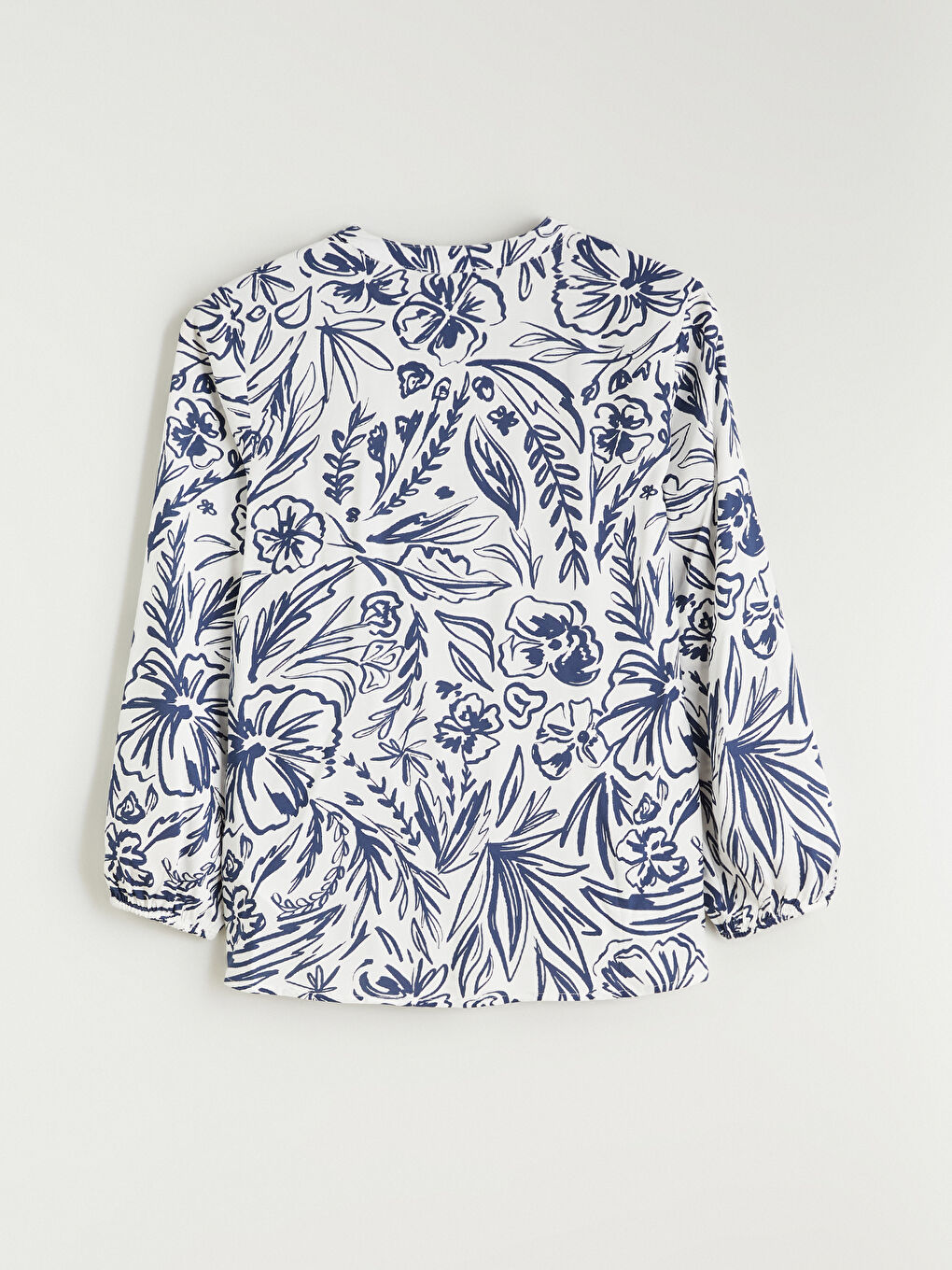 Женщины Синий Блузка-5