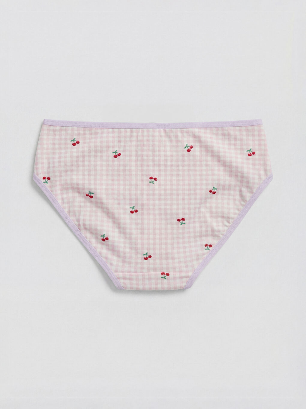 Pembe Kalp Nakışlı Bikini Külot-1