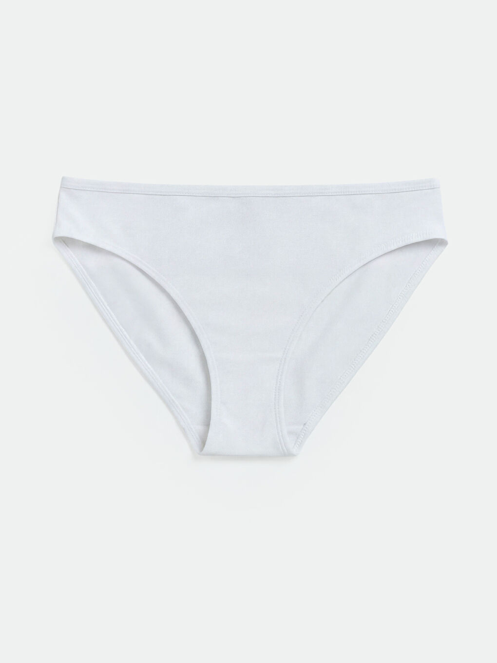 Beyaz Düz Bikini Külot