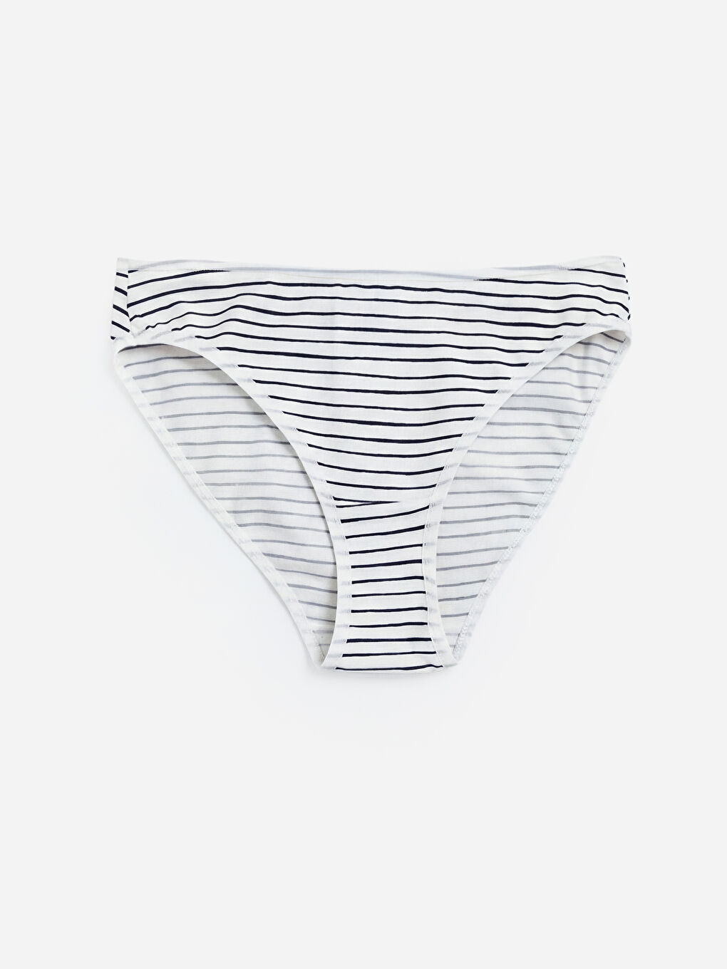 Beyaz Çizgili Bikini Külot