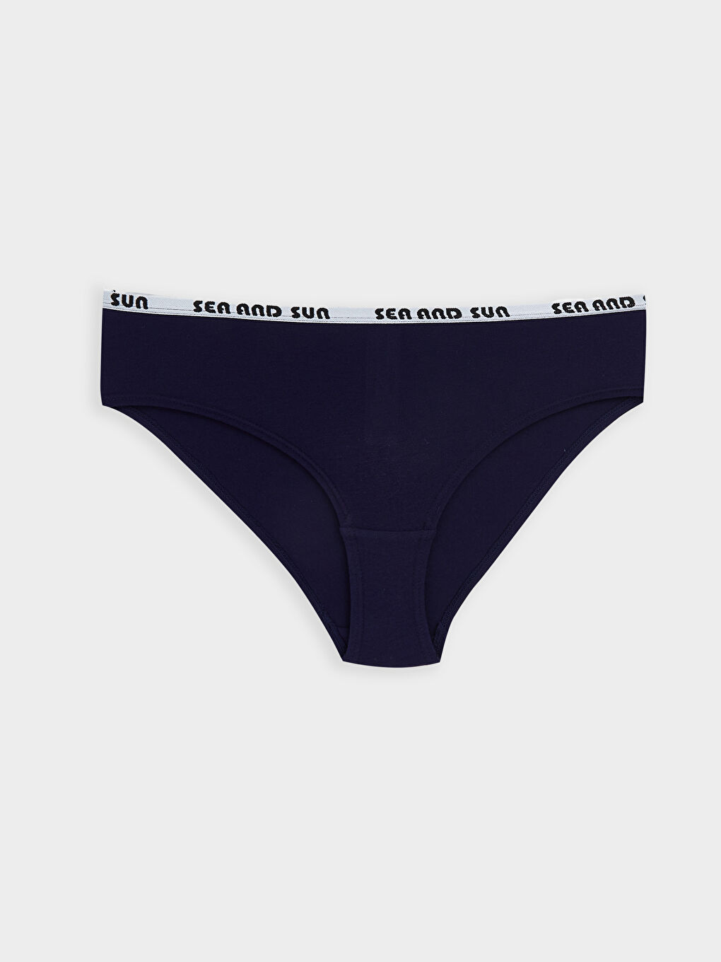 Lacivert Yazı Baskılı Bikini Külot