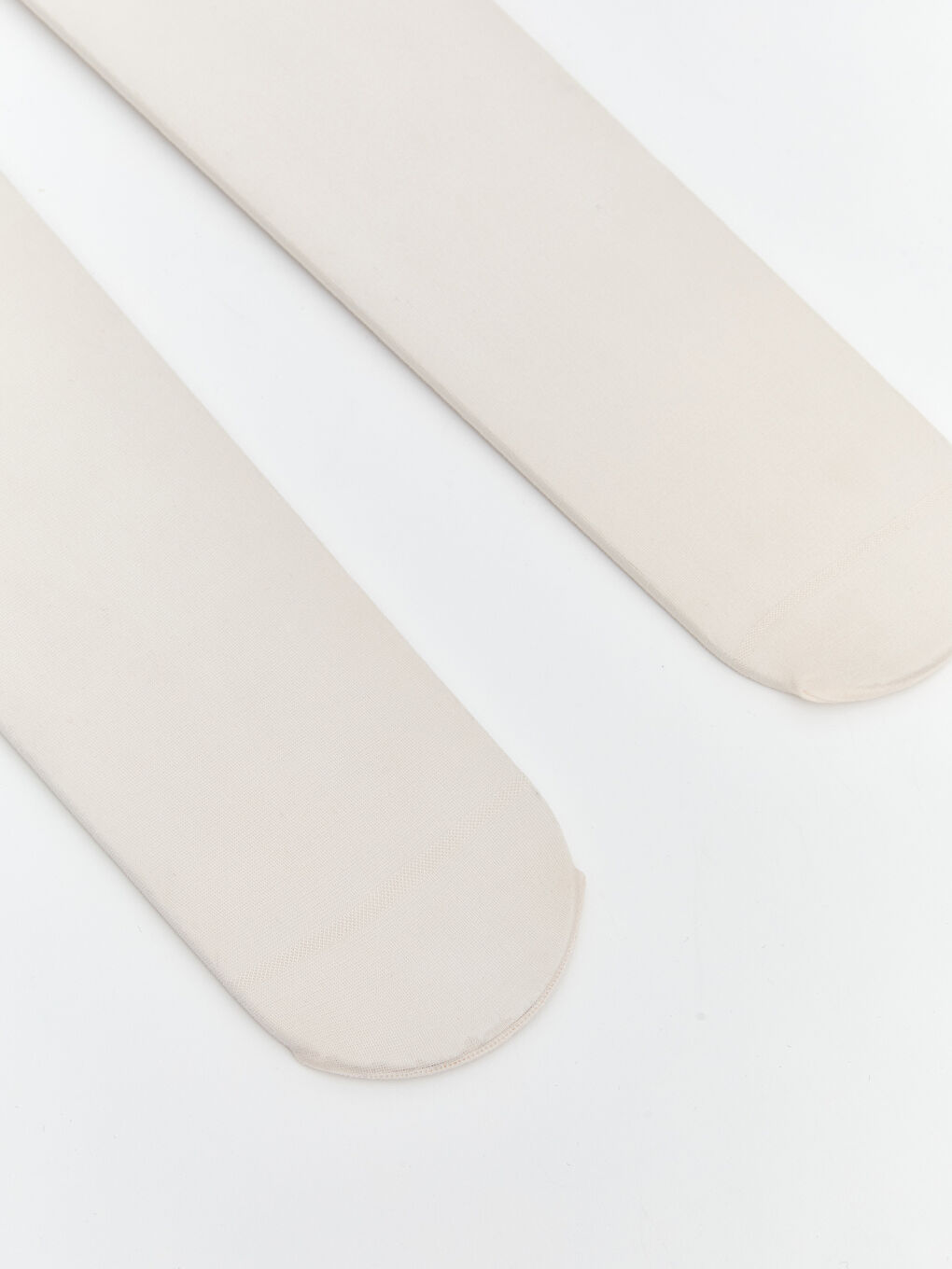 Ekru Basic İnce Kız Bebek Külotlu Çorap 2'li-2