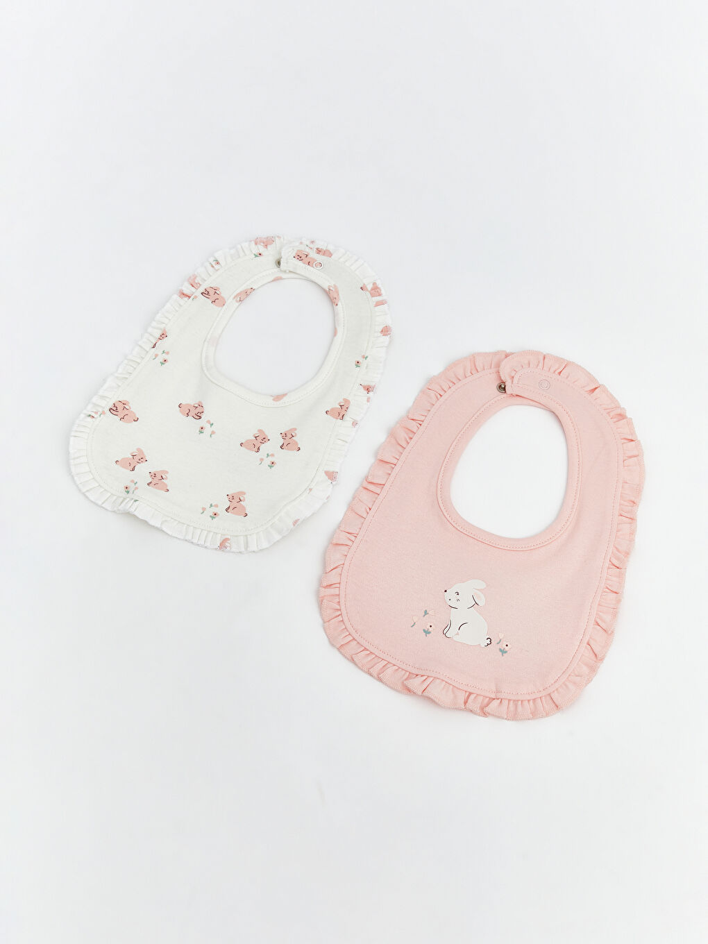 Baskılı Kız Bebek Mama Önlüğü 2'li