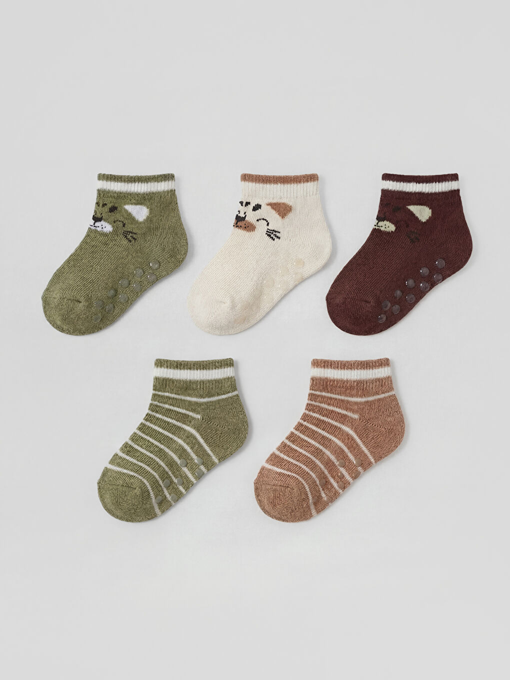 Baby Boys' Patterned Trainer Socks 5-Pack