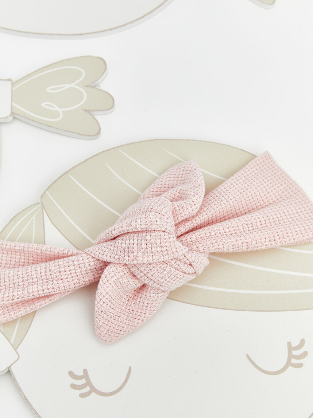 Pembe Fiyonk Görünümlü Kız Bebek Saç Bandı 3'lü-2