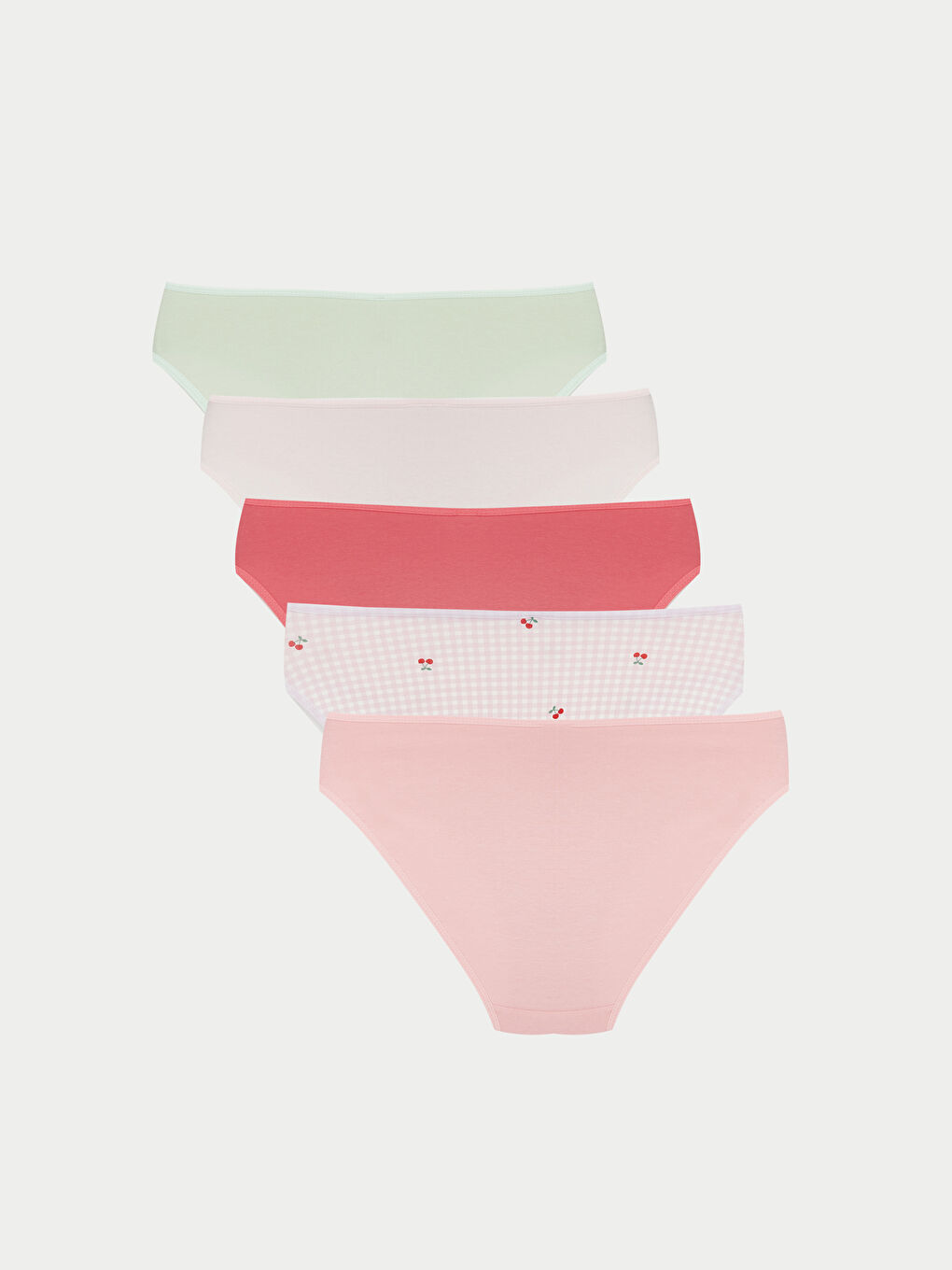 Pembe Baskılı Bikini Külot 5'li-1