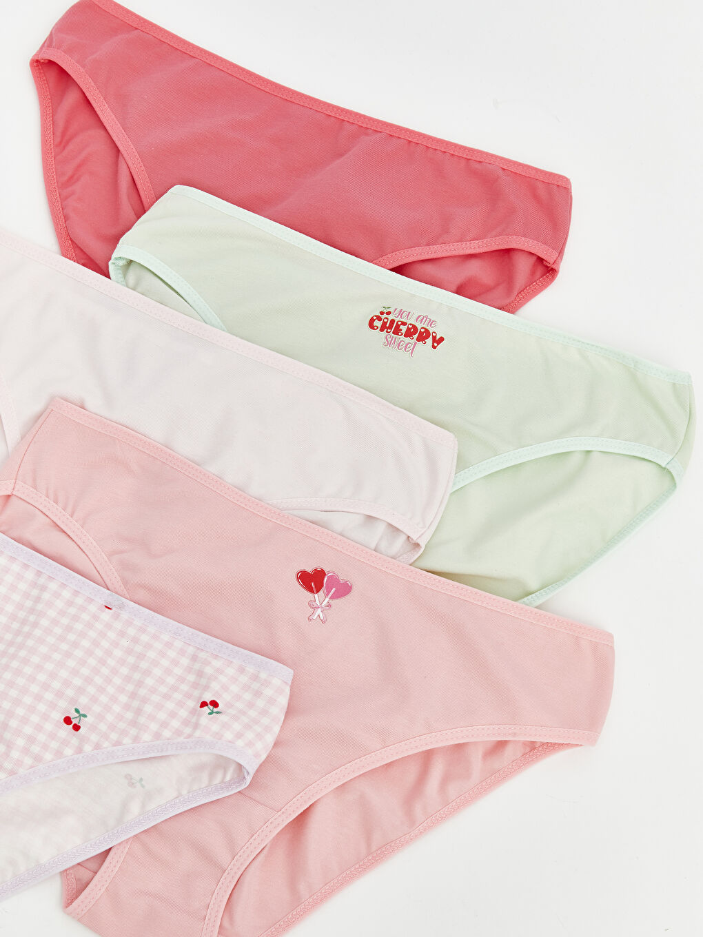 Pembe Baskılı Bikini Külot 5'li-2