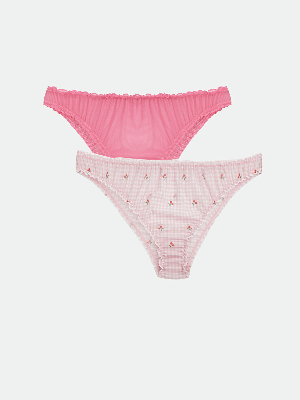 Ekru Baskılı Brazilian Külot 2'li