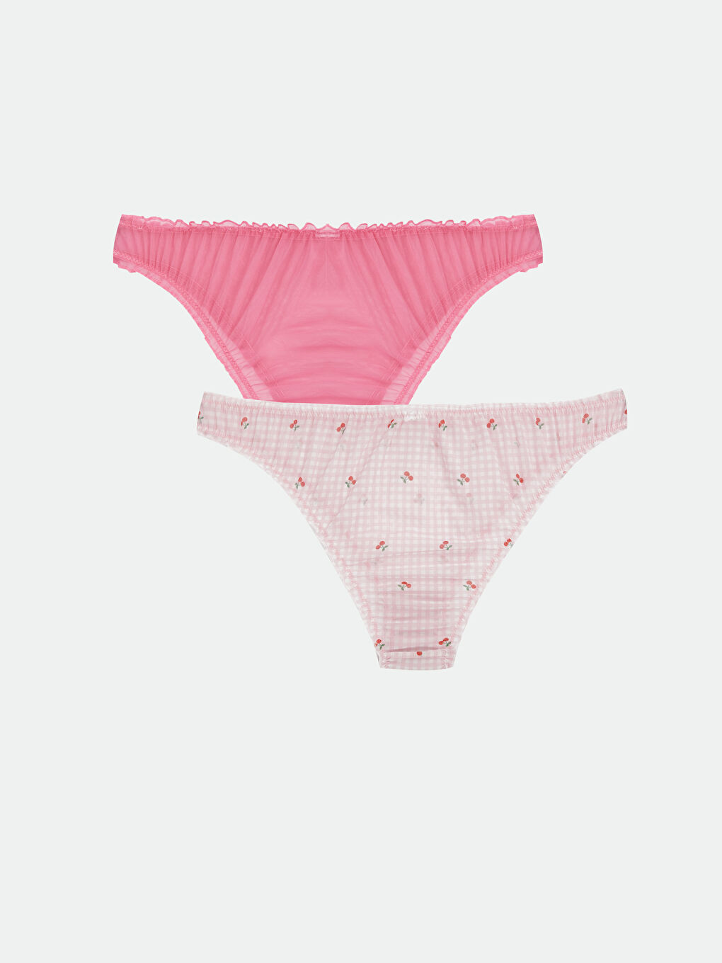 Ekru Baskılı Brazilian Külot 2'li-1