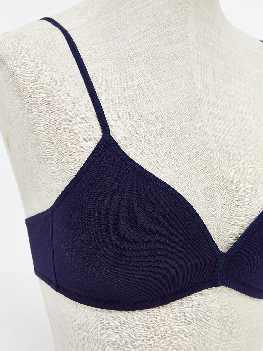 Beyaz Balensiz Dolgusuz Çizgili İlk Sütyen 2'li Paket-2