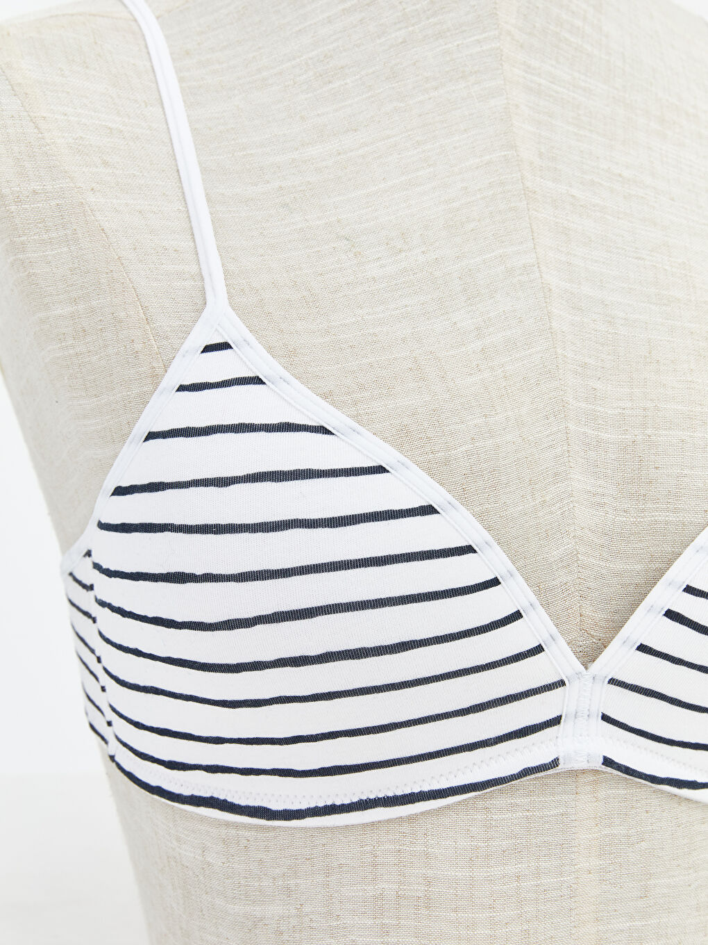 Beyaz Balensiz Dolgusuz Çizgili İlk Sütyen 2'li Paket-3