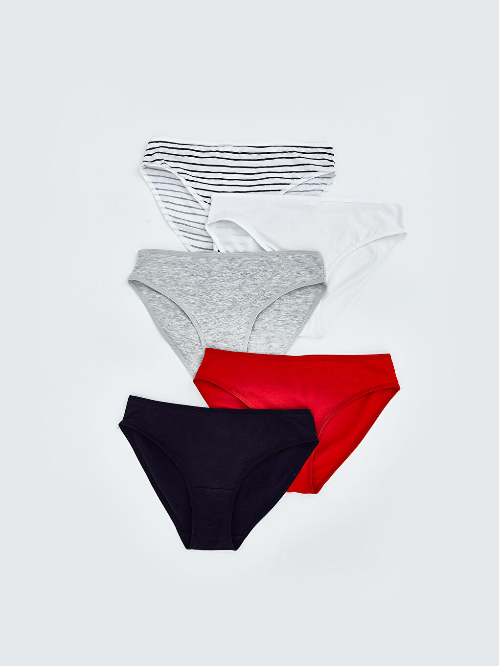 Striped Bikini Knickers 5 Pack-1