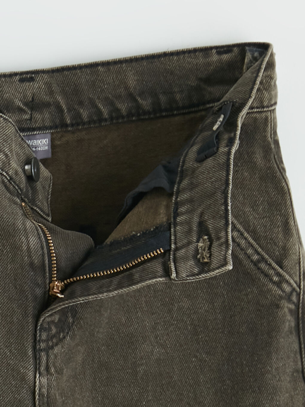 Kahverengi Loose Fit Erkek Çocuk Jean Pantolon-1